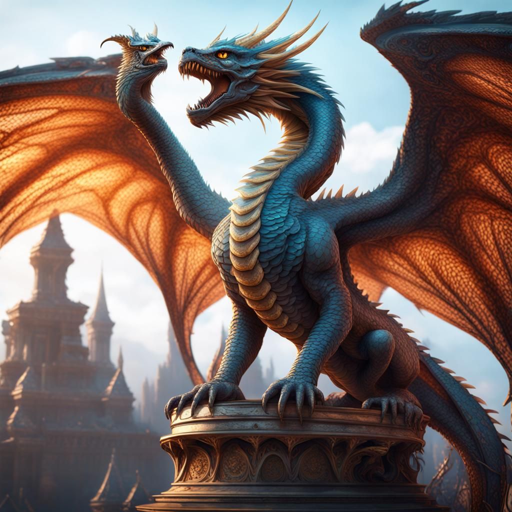 Angelic Dragon Cobra in Detailed Digital Painting