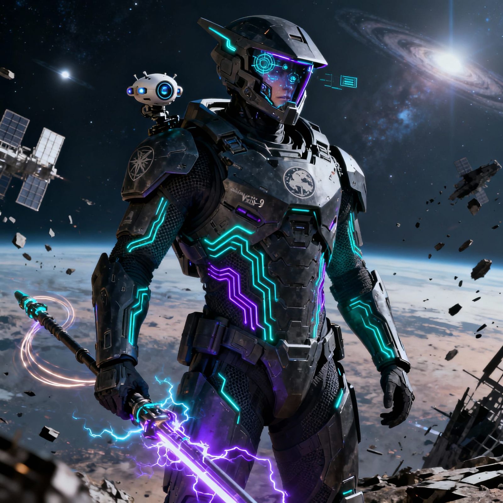 Sci-Fi Commander Vexis-9 in Cinematic Style