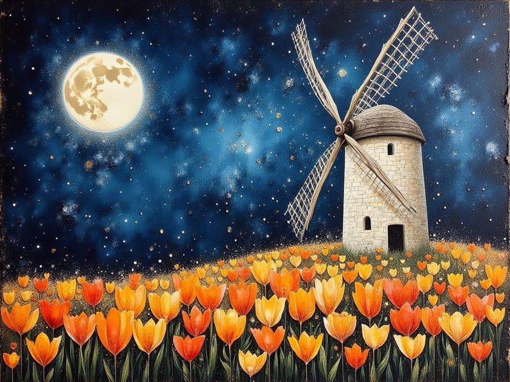 windmill night