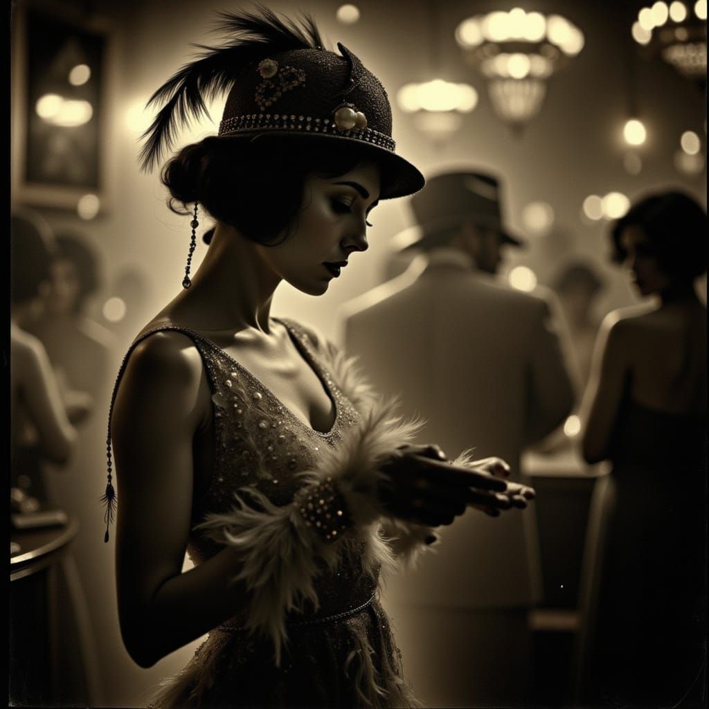 Flapper Dancing in Smoky Speakeasy | Roaring Twenties Film S...