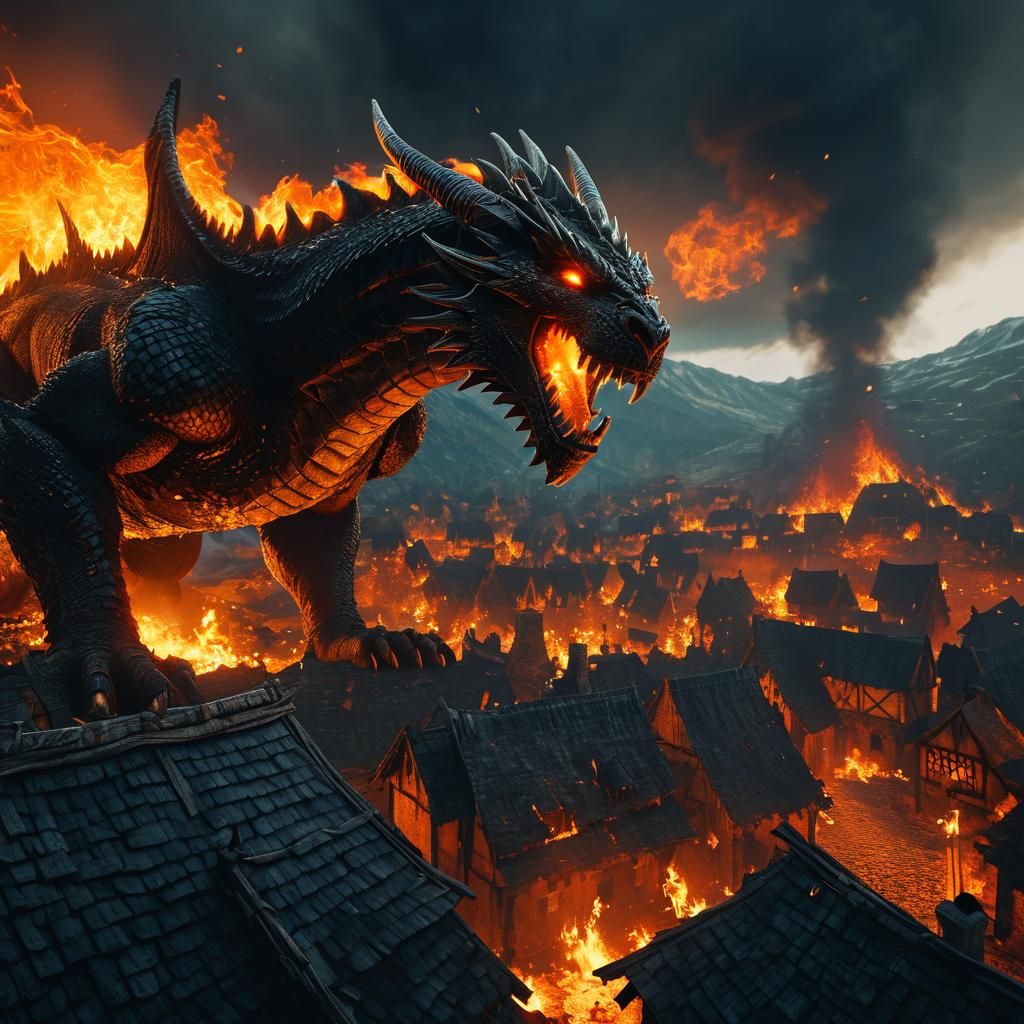 Beowulf Dragon Battle: Epic Fantasy Art in Unreal Engine