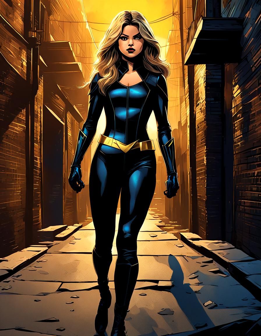 Sleek DC Superheroine The Black Canary in Cinematic Comic Bo...