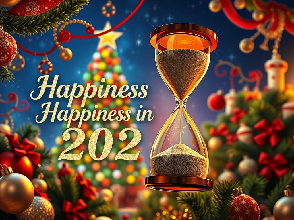 Surreal New Year's Eve Celebration with Last Grain of Time S...