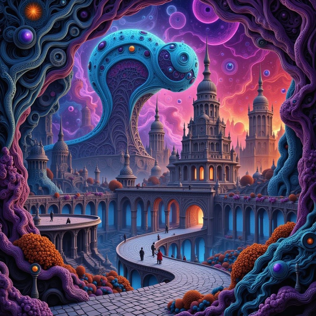 Fantastical Matte Painting with Intricate Detail