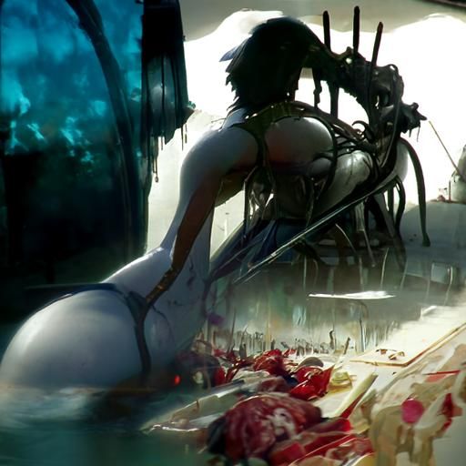 Dark Fantasy Anime Key Visual in Ghibli Style