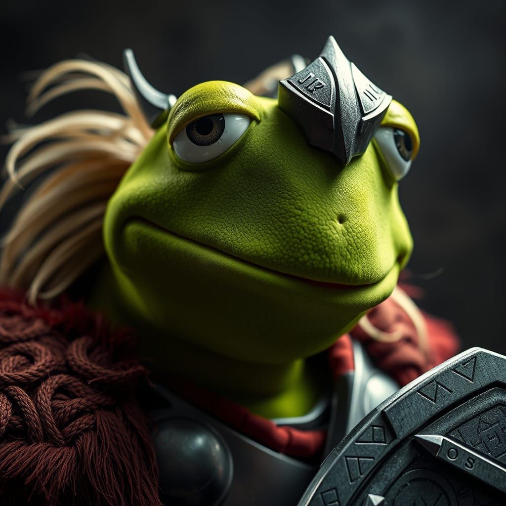 Kermit the Frog as Thor the Norse God of War