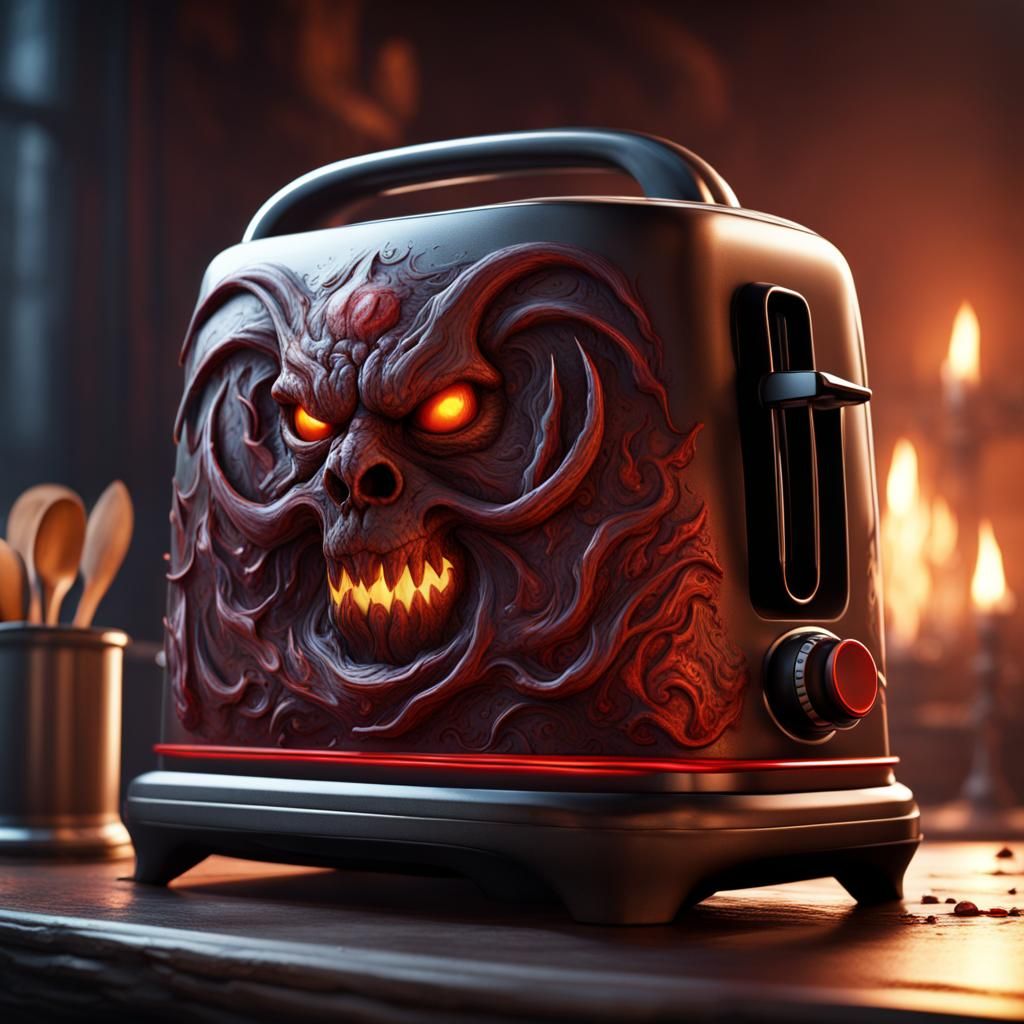 Demonic Toaster: Detailed Matte Painting