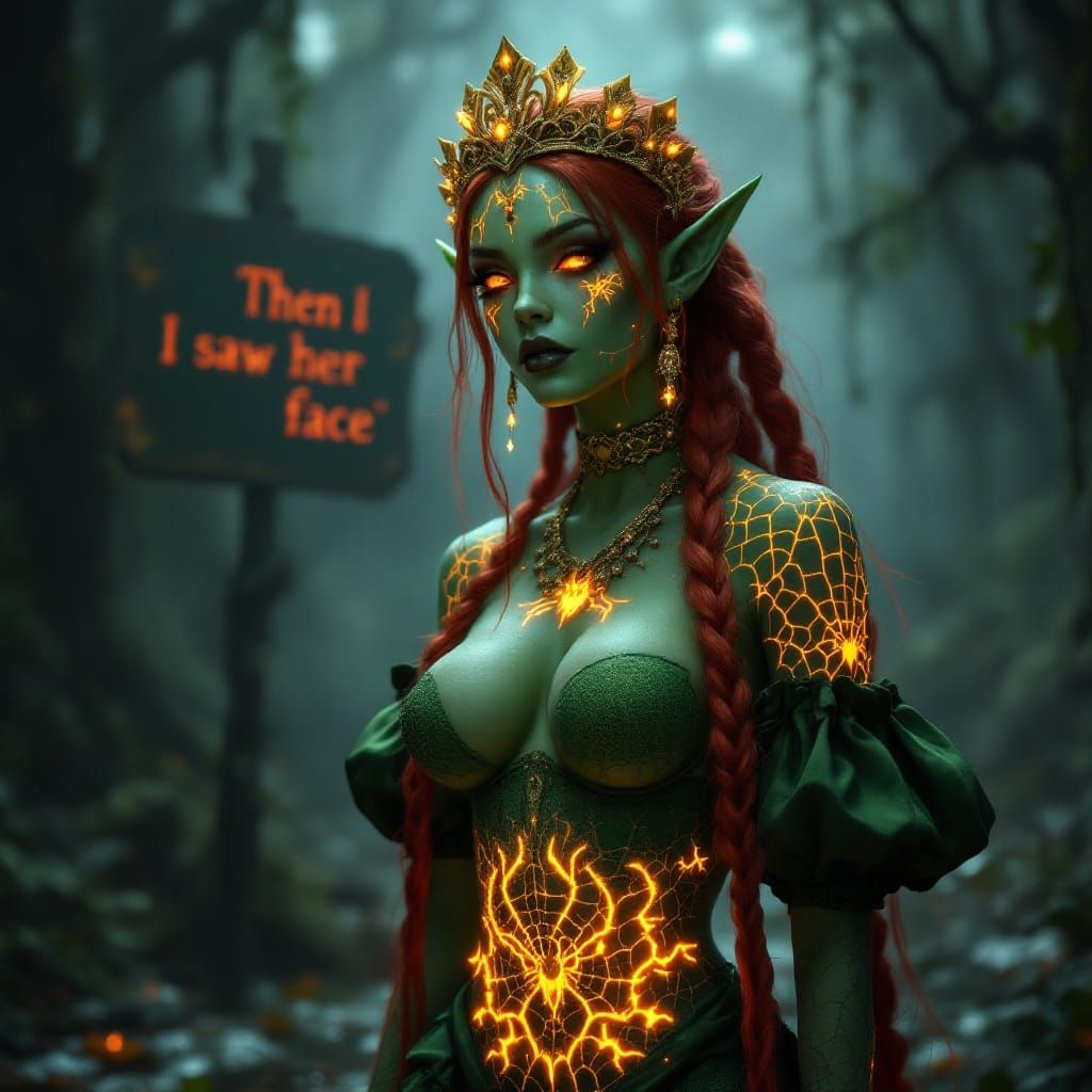 Goth Princess Fiona in Dark Fantasy Wonderland