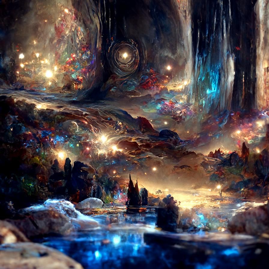 Cosmic Portal to Another Dimension in Anime Style