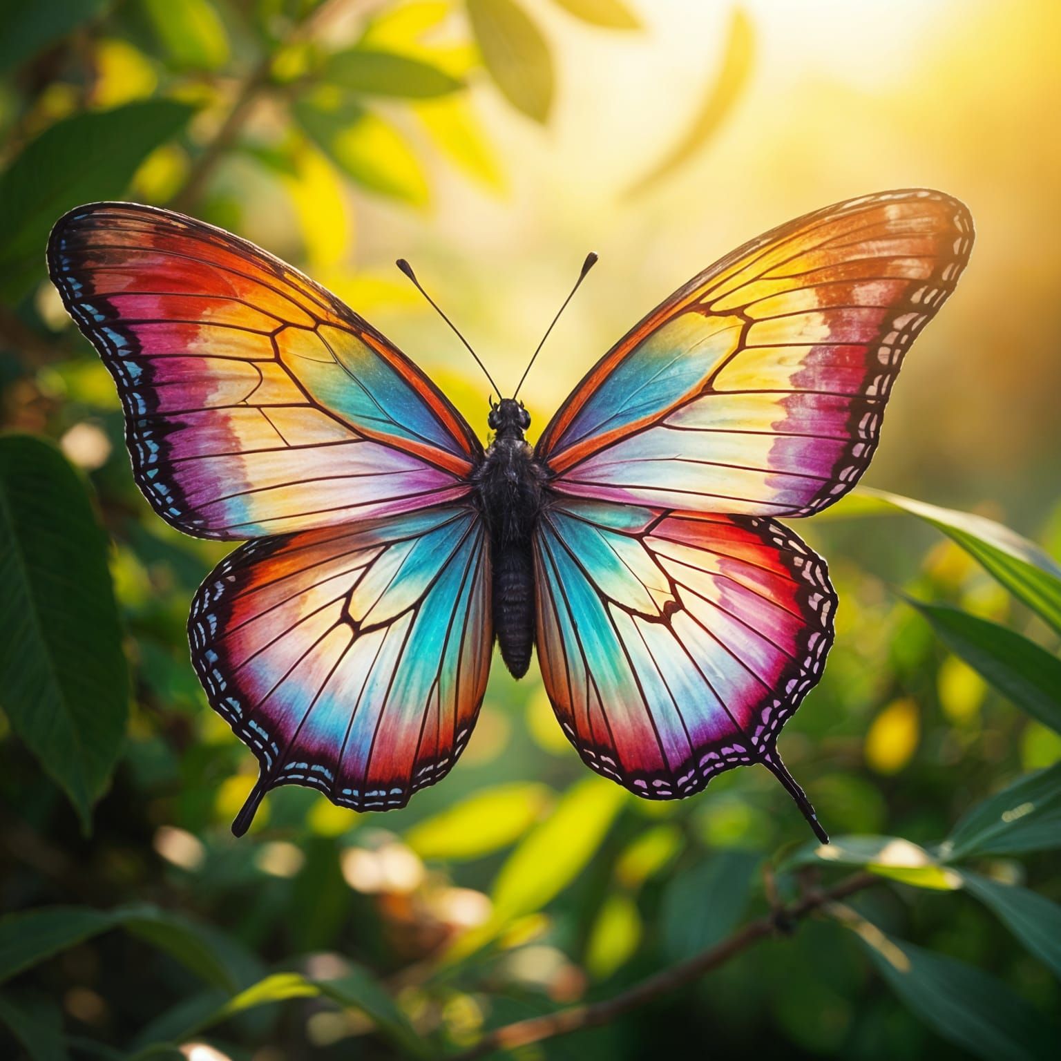 Vibrant Butterfly in Full Bloom