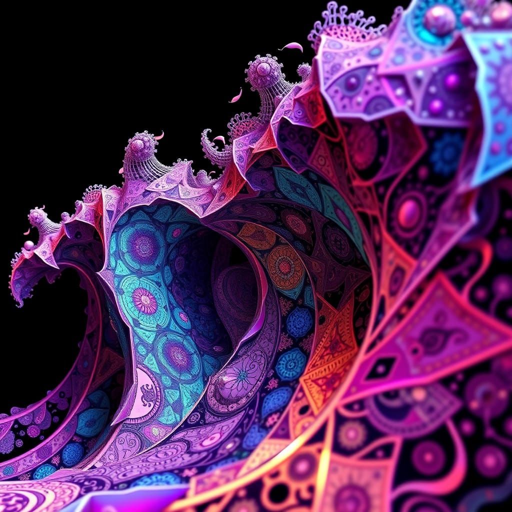 Abstract Geometric Wave Function in Neo-Cubist Style