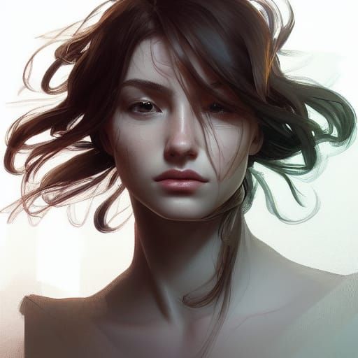 Persephone Portrait in Art Nouveau Style