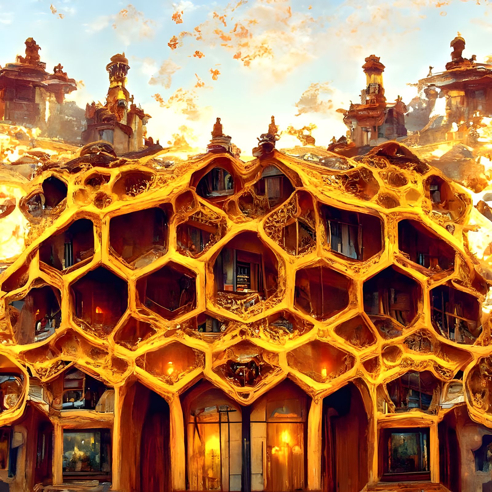 Honeycomb Hotel: Elaborate Architecture in a Transcended Wor...