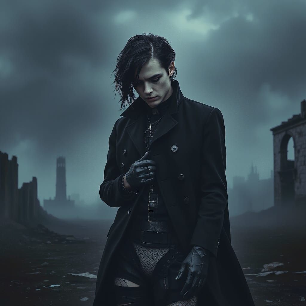 Mourning Andy Biersack in a Haunting Post-Apocalyptic Landsc...
