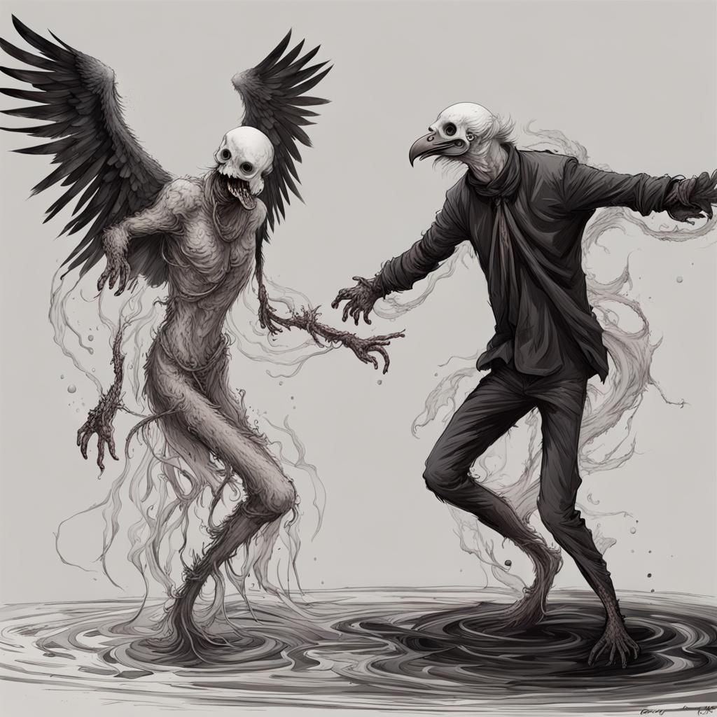 Ghoul and Vulture: Intricate Fluid Dance