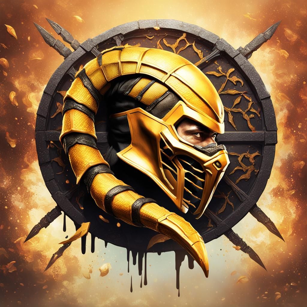 Hyperrealistic Scorpion Splash Art Concept