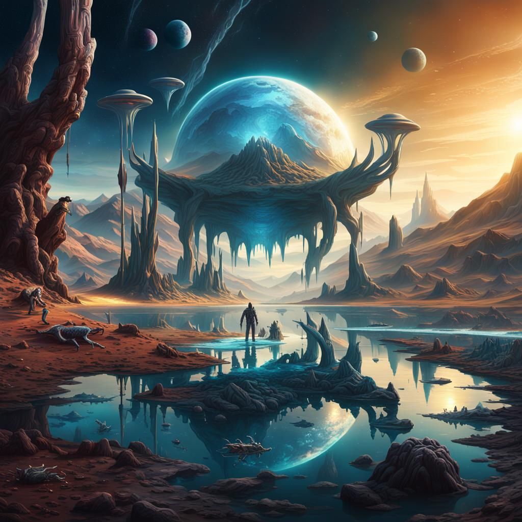 Alien Lake: A Digital Matte Painting