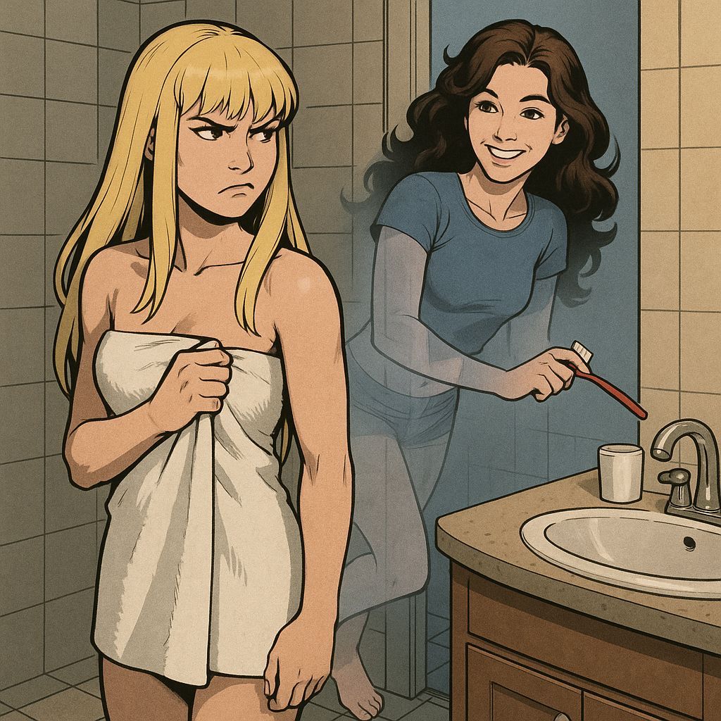 Intangible Kitty Pryde Invades Illyana's Bathroom