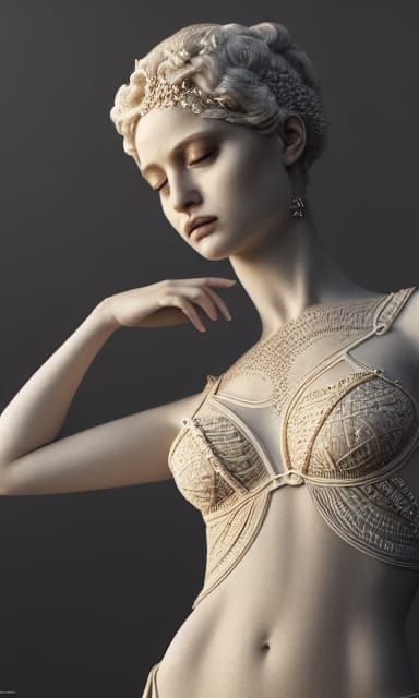 Helen of Troy: Hyperrealistic Goddess Illustration