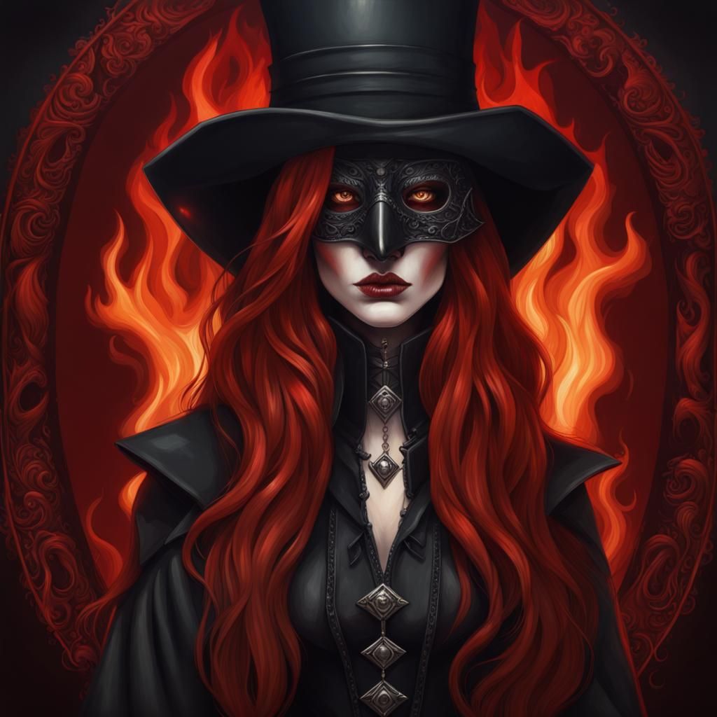 Gothic Plague Doctor Portrait in Roberto Ferri Style