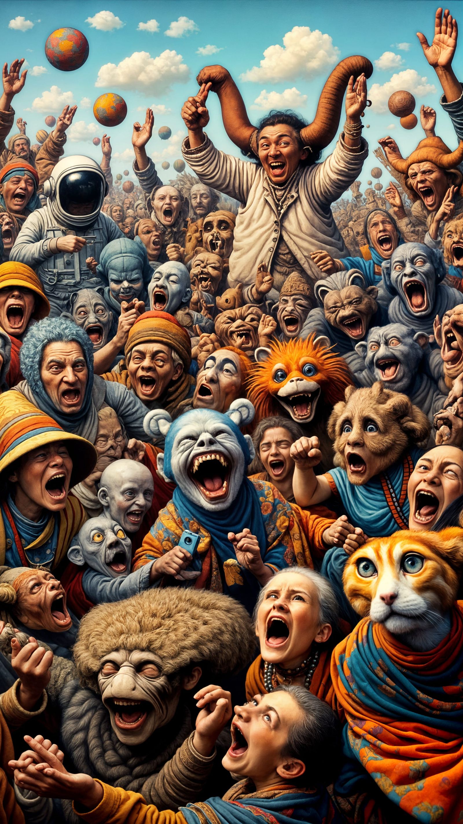 Eclectic Crowd Celebrates: Tilt-Shift Macrolens View