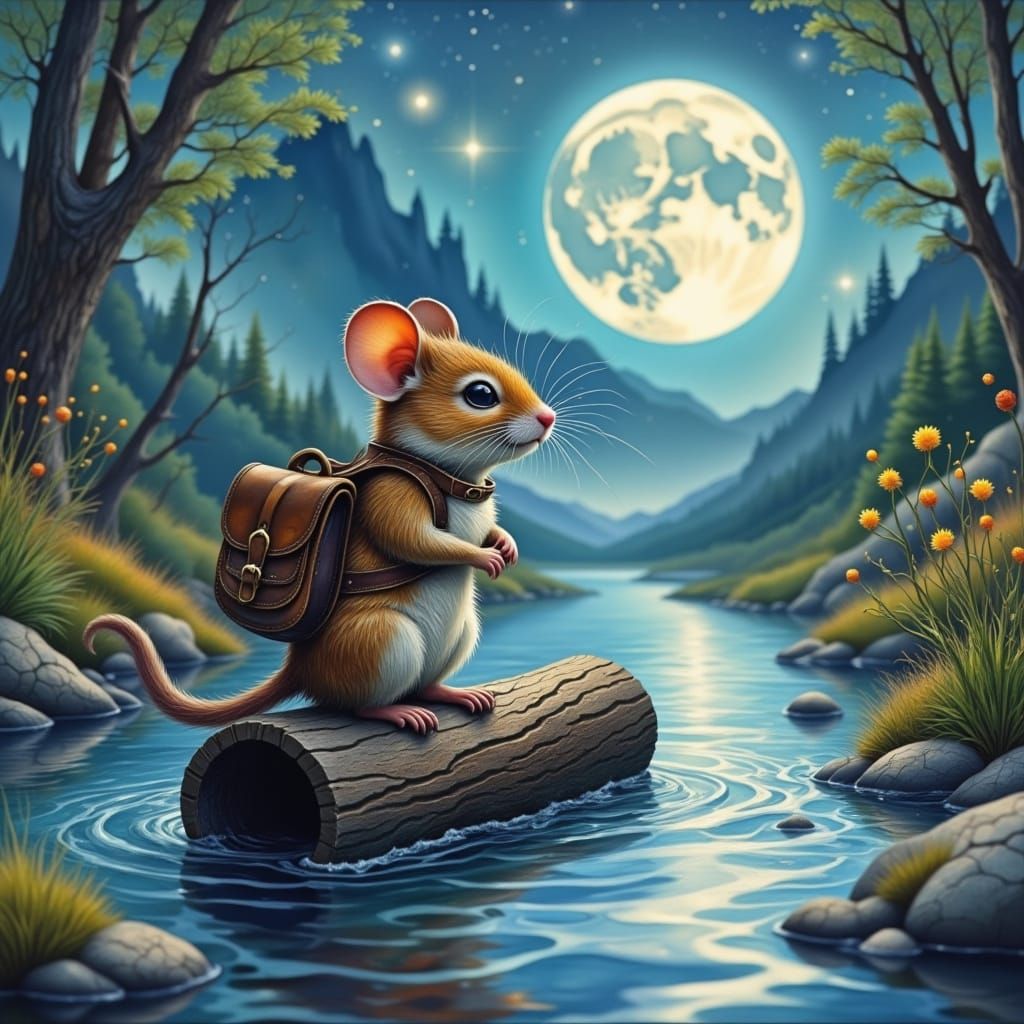 Mountain Mouse's Lunar Journey Downriver