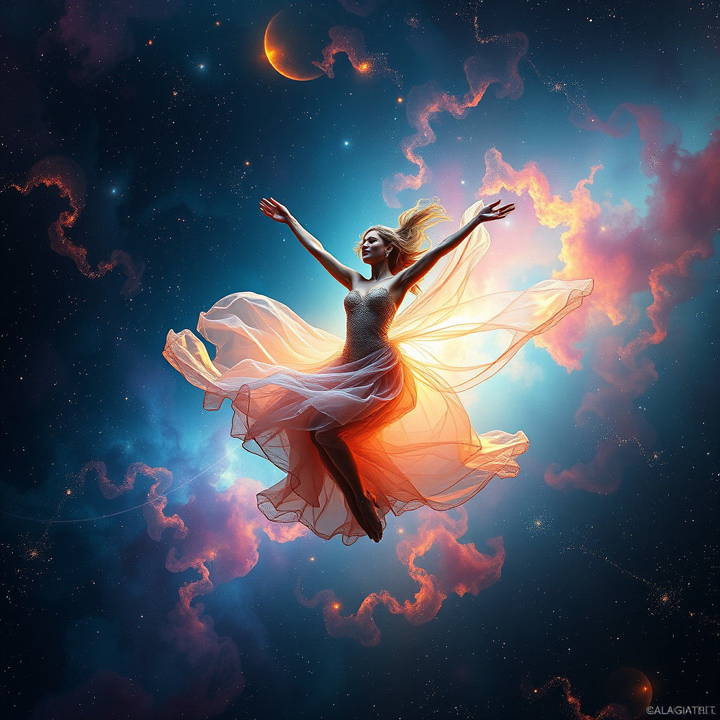 Cosmic Dancer Floats Serenely in Zero Gravity