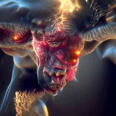 Menacing Void Demon in Dark Fantasy Style
