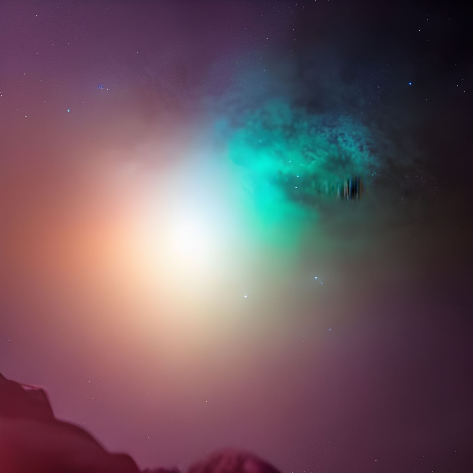 Galaxy Rising Over Alien Horizon in High Resolution