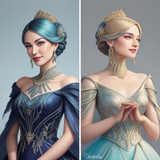 Triumphant Woman Applauds in Ethereal Art Deco Style