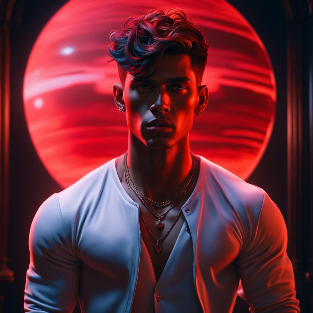 Red Lips, Mocha Skin 231119I