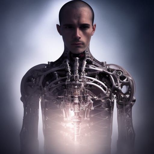 Man with Mechanical Heart: Digital Matte Painting