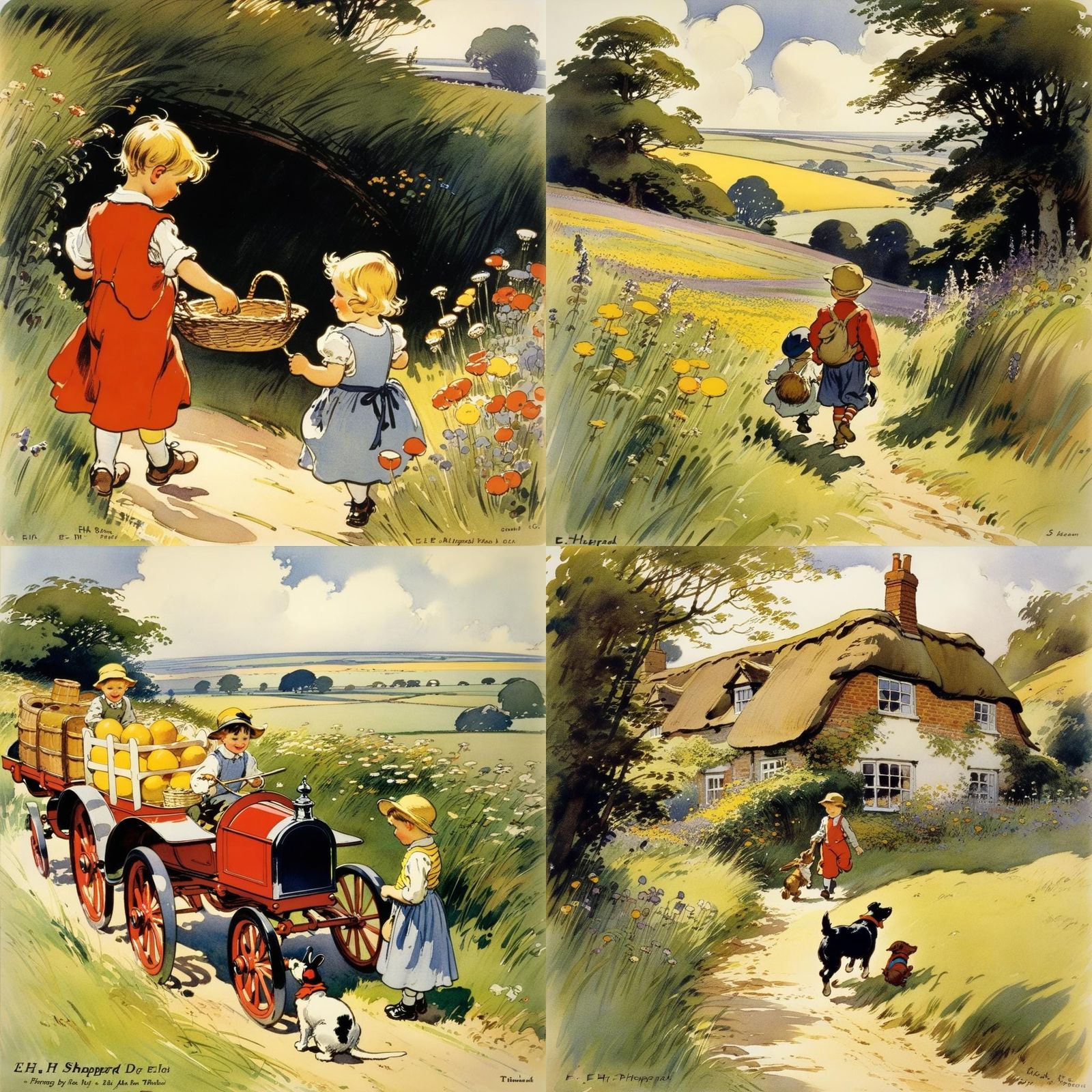 Charming Children's Illustration in Classic Style