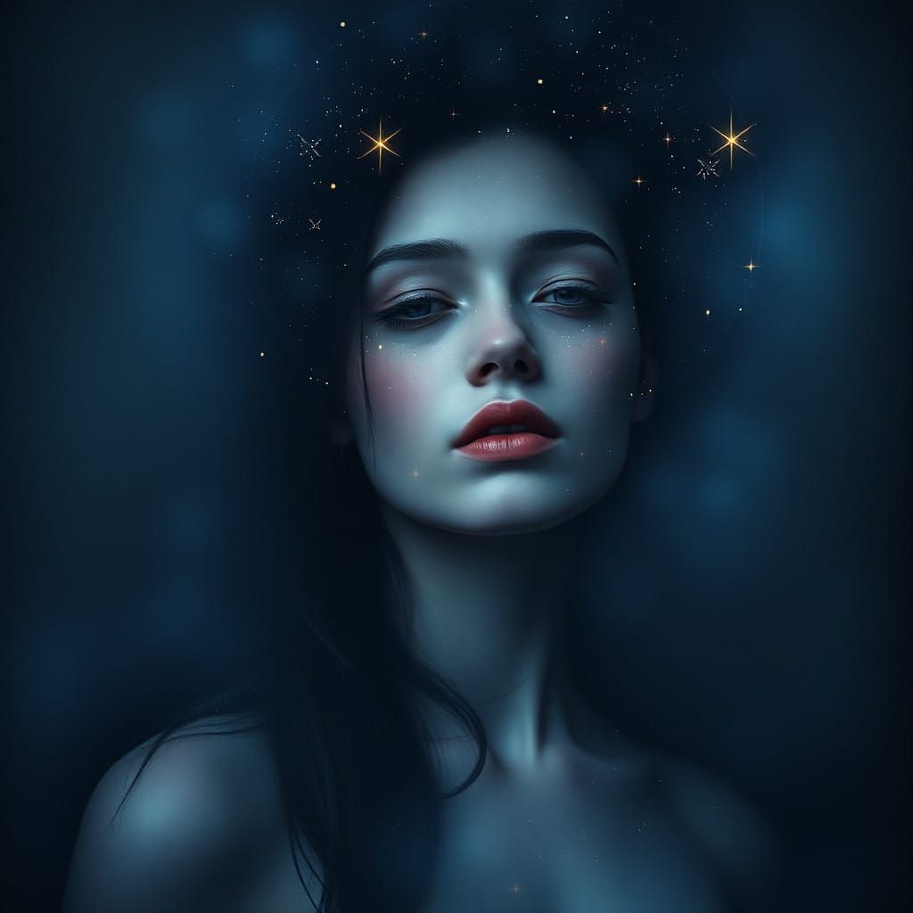 Enchanted Being Radiates Celestial Night