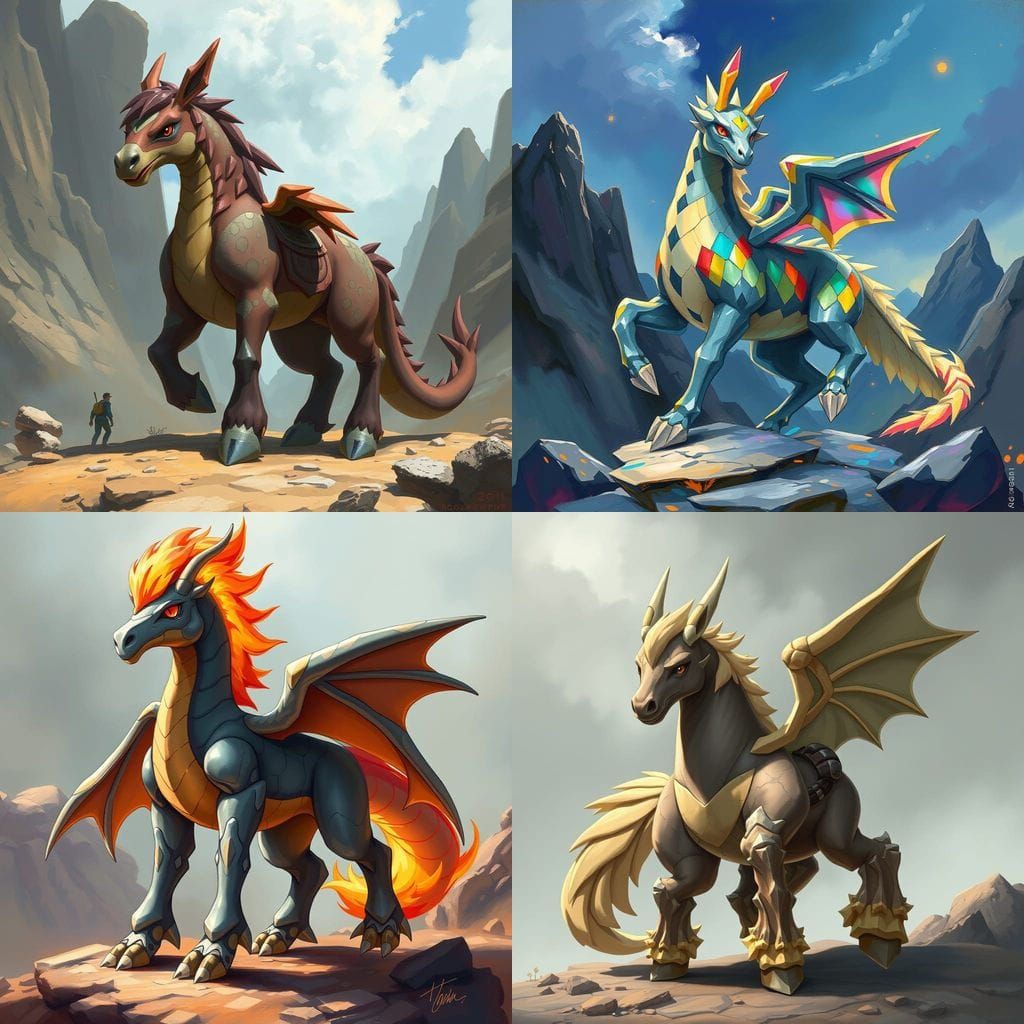 Mystical Rock Dragon Horse