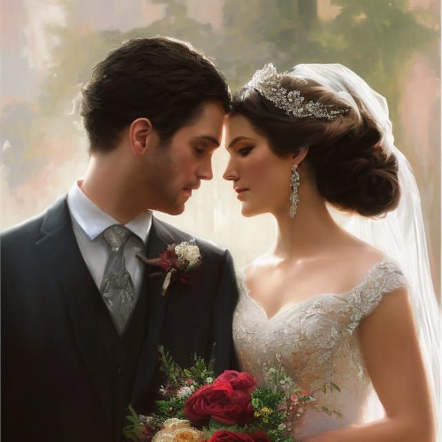 Rainy Wedding Sunset: Ornate Lace and Detailed Textures