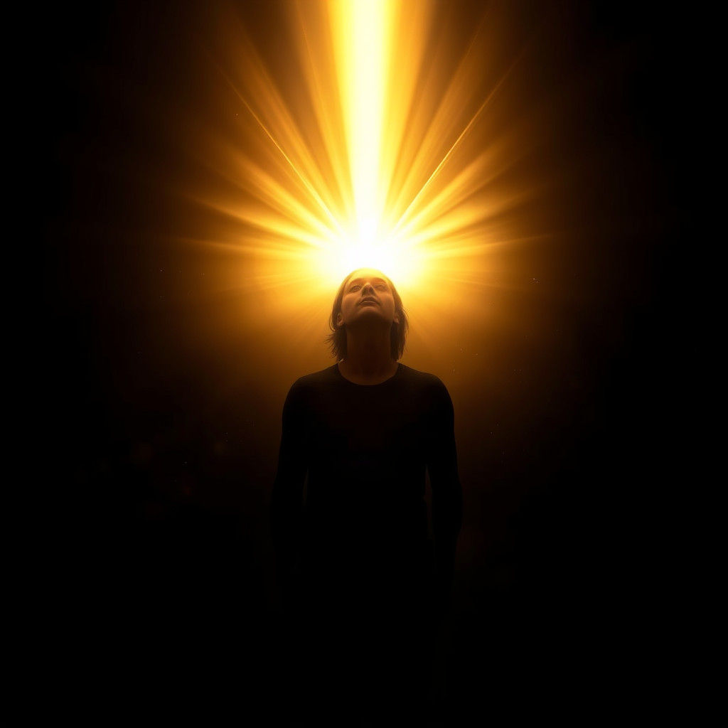 Radiant Figure Emitting Light of Enlightenment