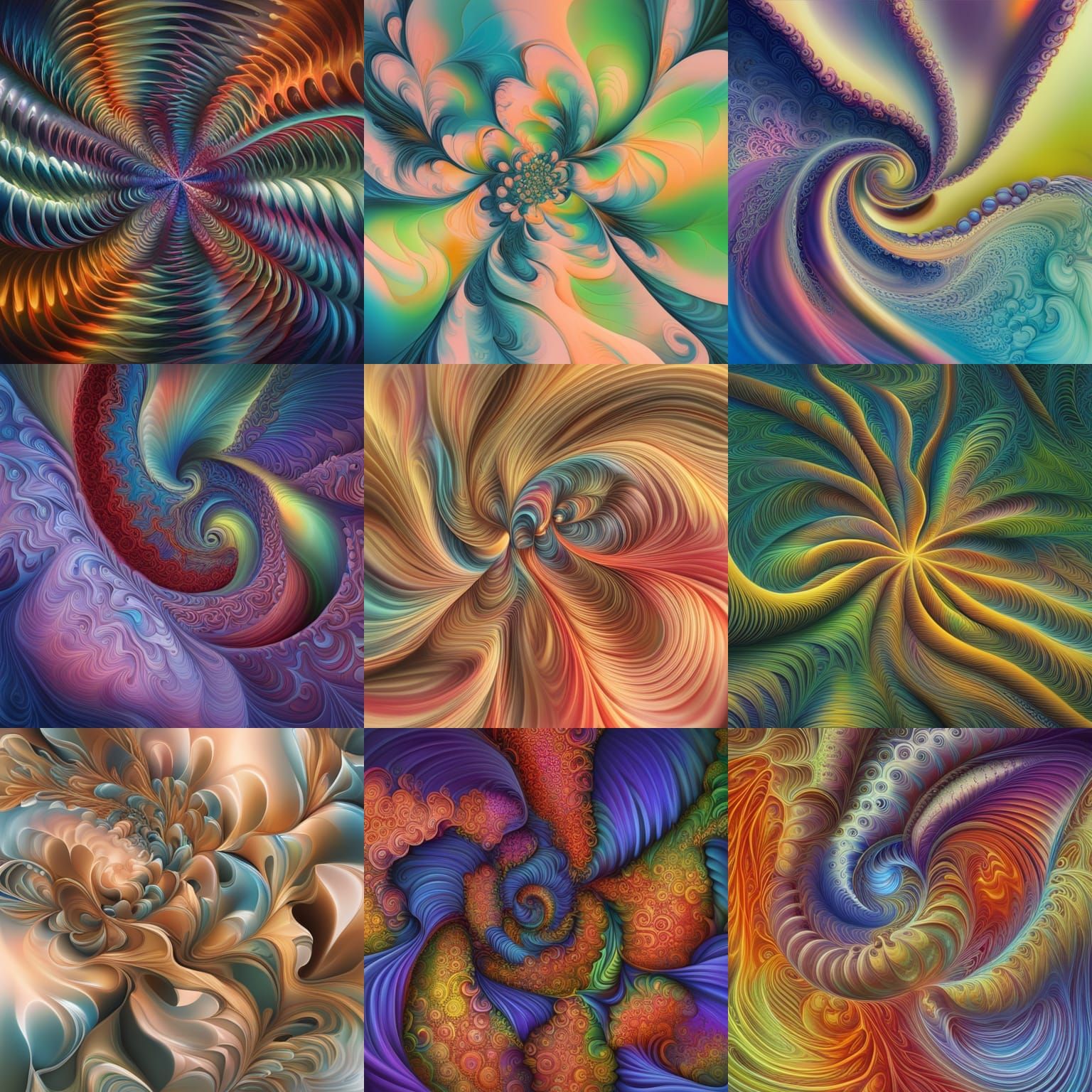 Dynamic Fractal Art with Airbrush Effect