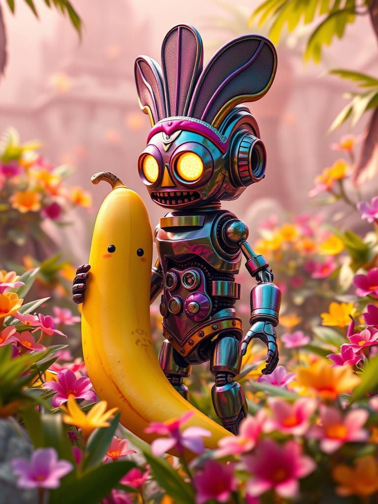 Robot and banana