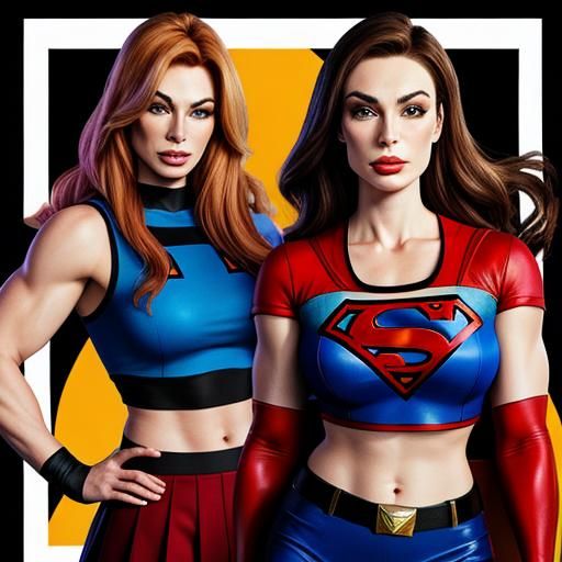 Sophie simmons as ursa fighting Shannon Tweed as Supergirl