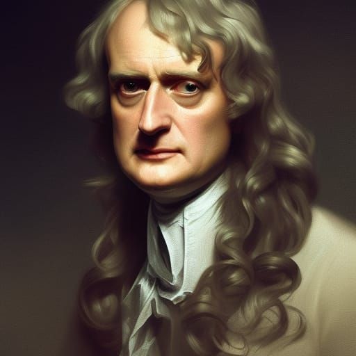 Detailed Portrait of Sir Isaac Newton