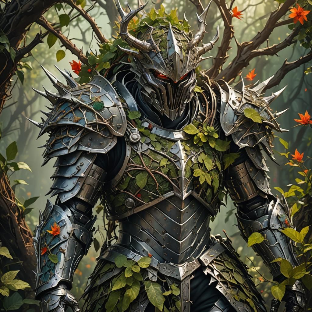 Intricate Thorny Plant Armor Concept Art