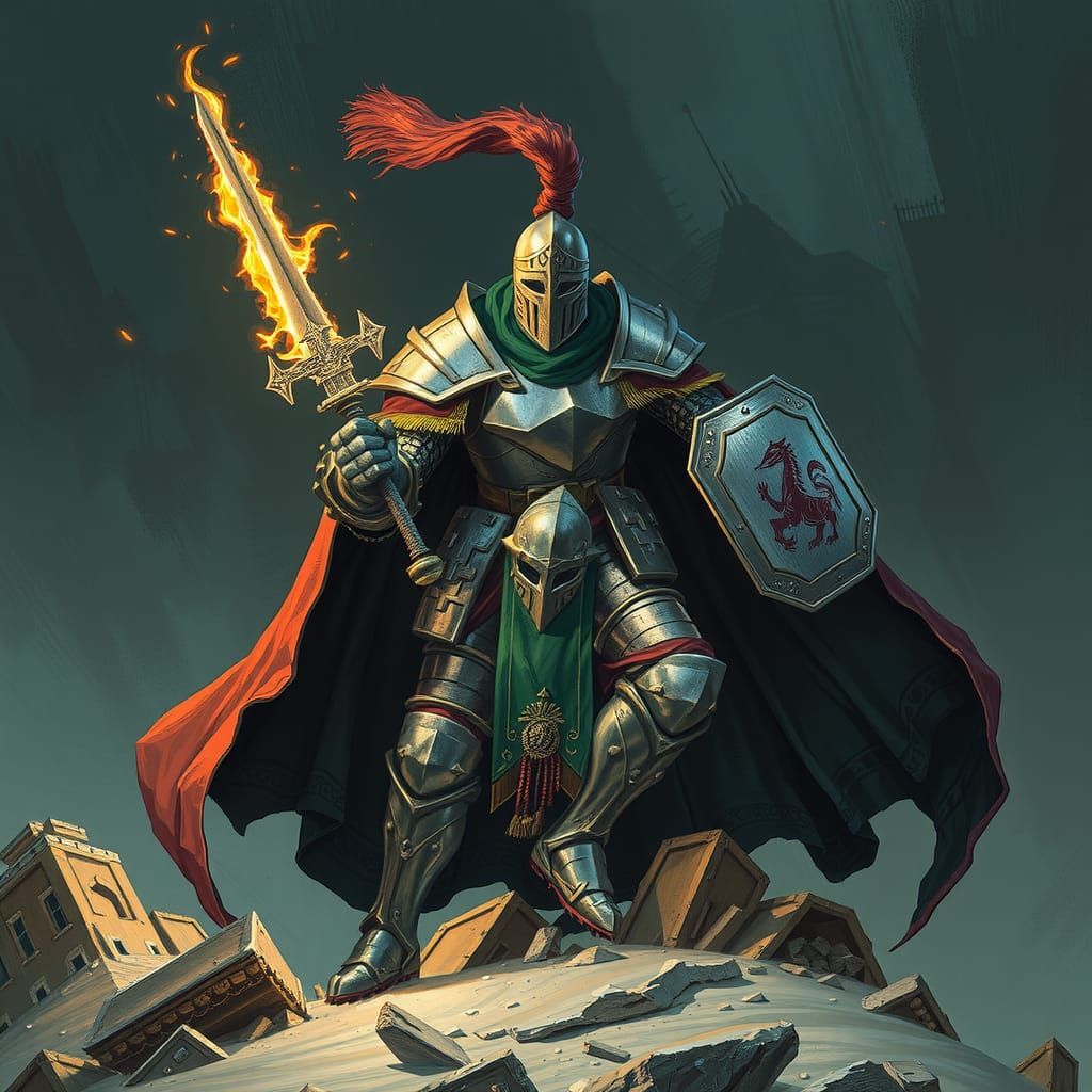 Armored Knight Ready for Battle