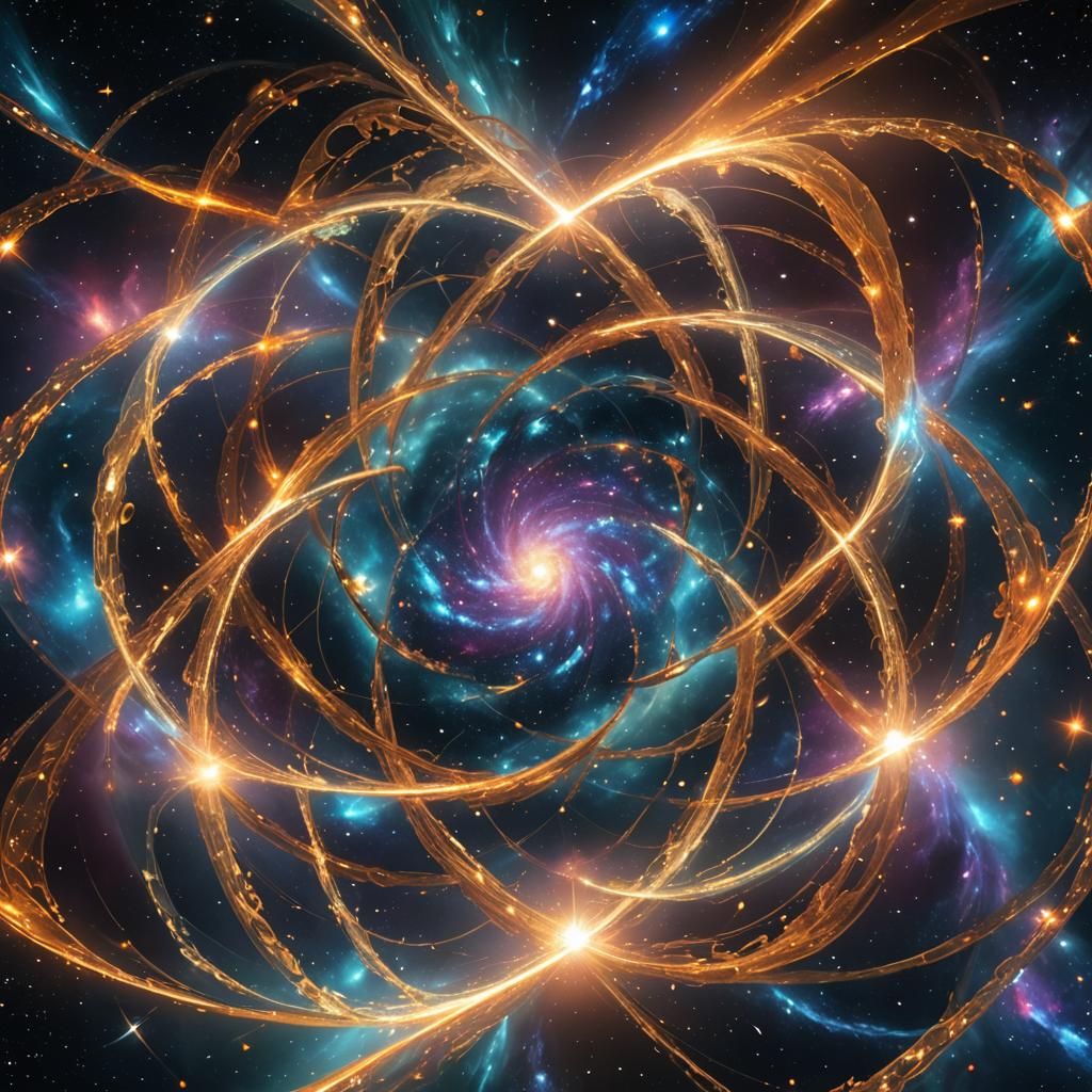 Ethereal Light Reveals Vibrant Infinity in Space