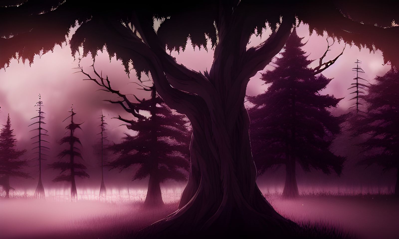 Spooky Anime Forest in Studio Ghibli Style