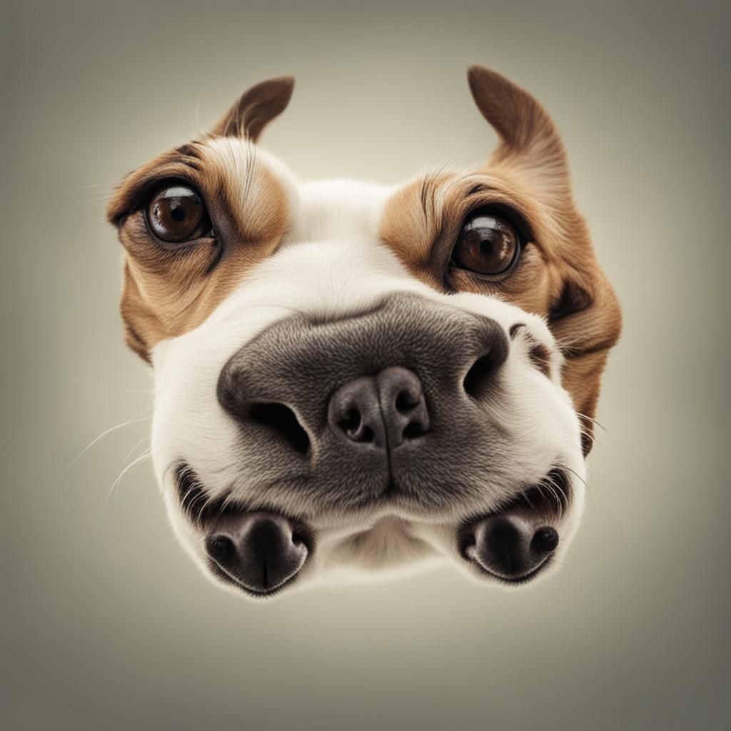 I tried "upside down dog" as AI image prompt. It was not a good result