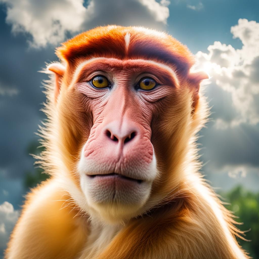 Proboscis Monkey Ascends to Heaven