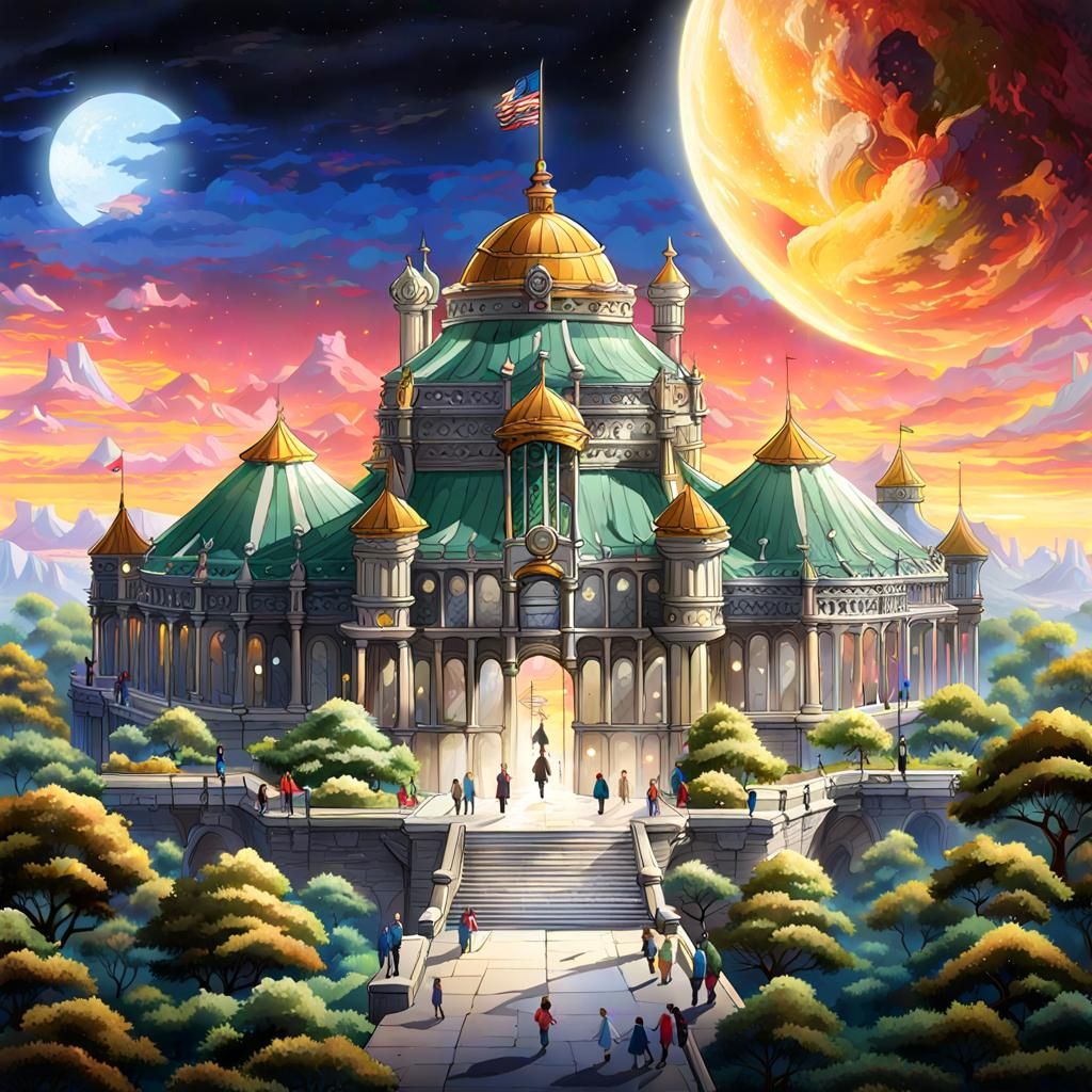 Sailor Moon's Crystal Palace: Fantasy Concept Art