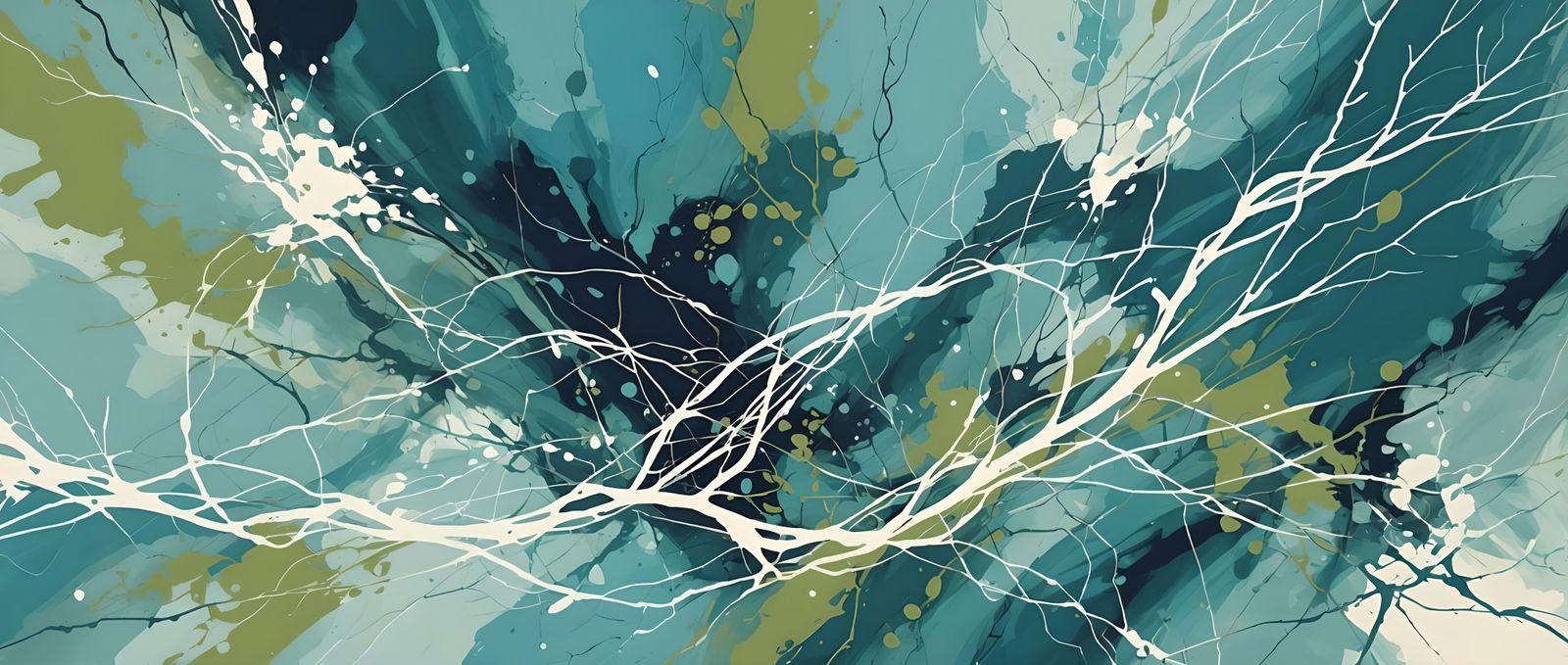 Abstract Calming Painting Inspired by Floral and Action Art