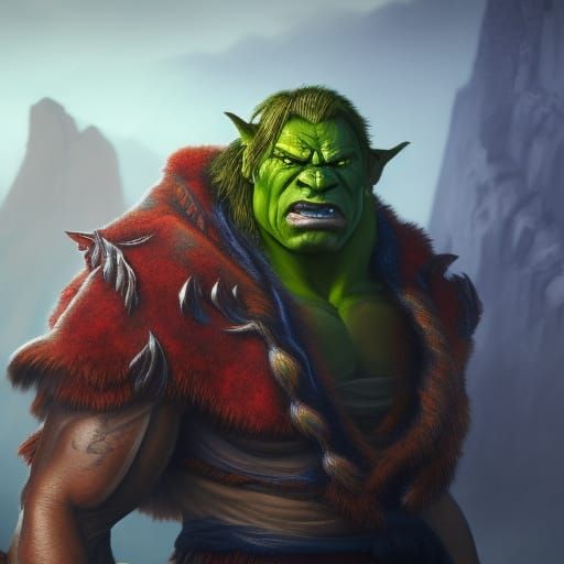 Ken Masters Orc Transformation: Detailed Fantasy Art